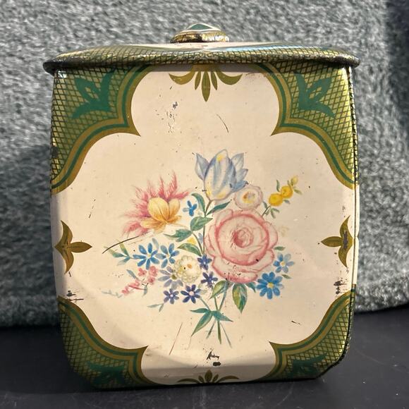 Candy Tin Container Made in Western Germany Vintage Floral - Picture 4 of 11